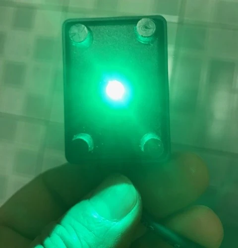 Månelys lampe med led spot (Grønt lys) til at lægge ovenpå glasset.